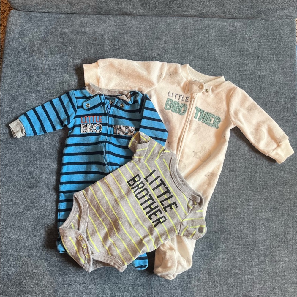 Mixed Brand Baby Boy’s Newborn/3 Months Little Brother Bundle